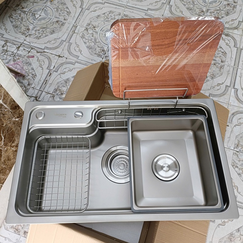 chậu rửa bát 1 hố phong cách Nhật Bản