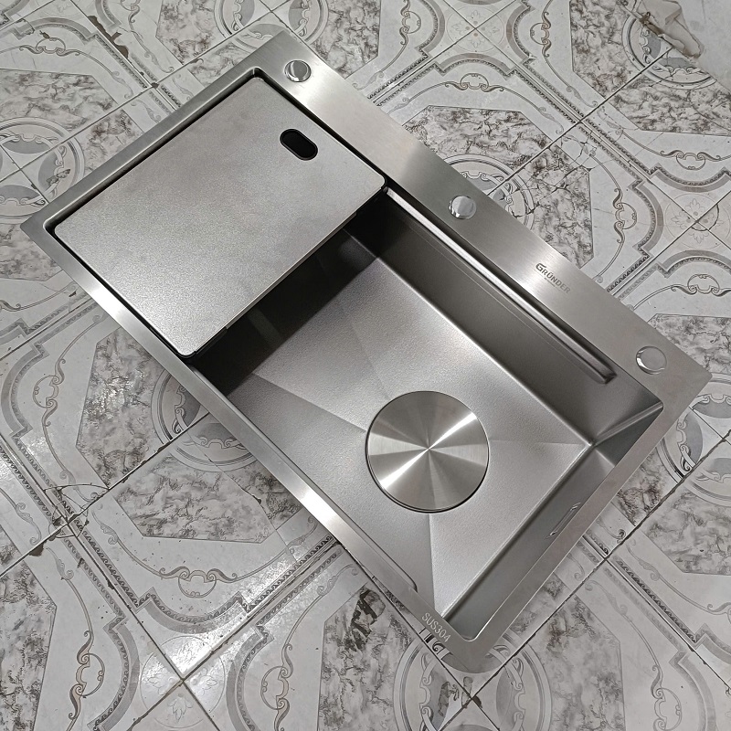 chậu rửa bát inox 304 kết hợp vân đá chống xước