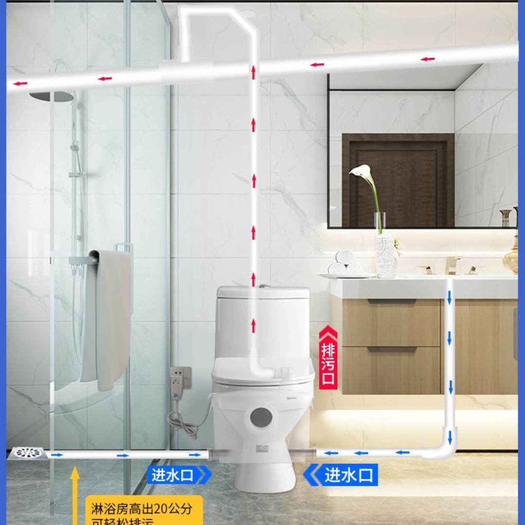 máy bơm nghiền đẩy chất thải bồn cầu nhà vệ sinh đa năng