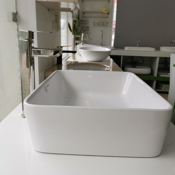 lavabo vuông nổi bàn cao cấp