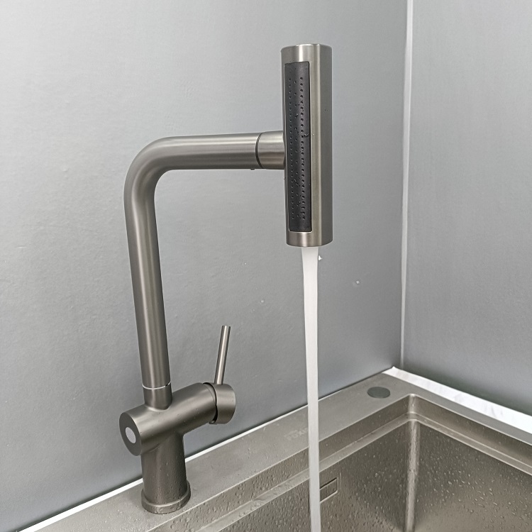 Vòi chậu rửa bát grunder loa thác 4 chế độ hiện đại