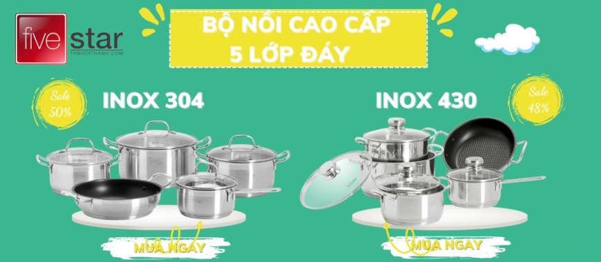 Nồi và chảo dùng bếp từ Fivestar