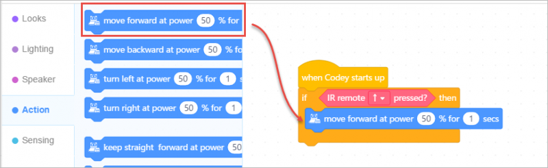 Hướng dẫn cách điều khiển từ xa bằng hồng ngoại với robot Codey Rocky