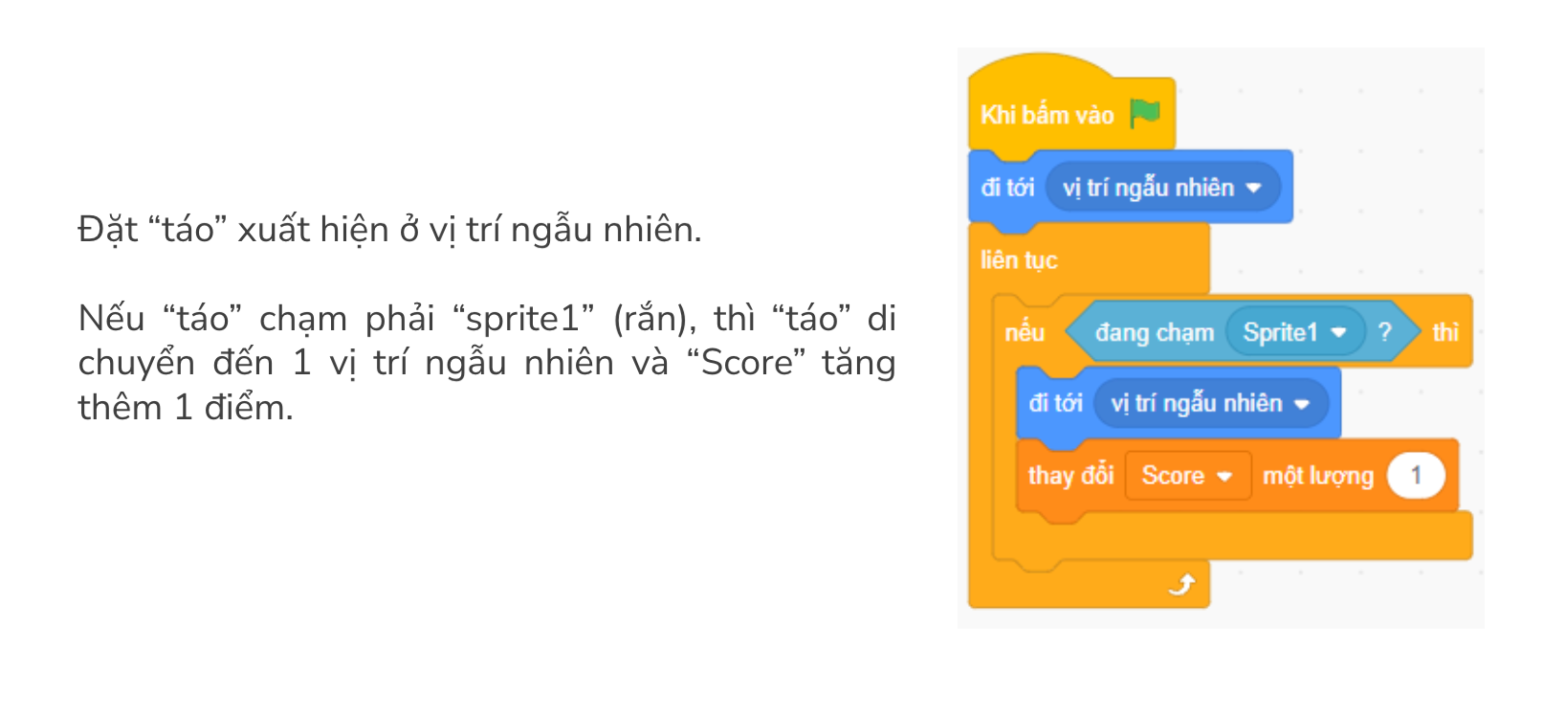 Cách làm trò chơi rắn săn mồi trên Scratch đơn giản nhất