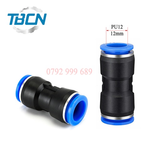 Cút nối nhanh khí nén thẳng PU12