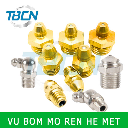 Vú bơm mỡ ren hệ met
