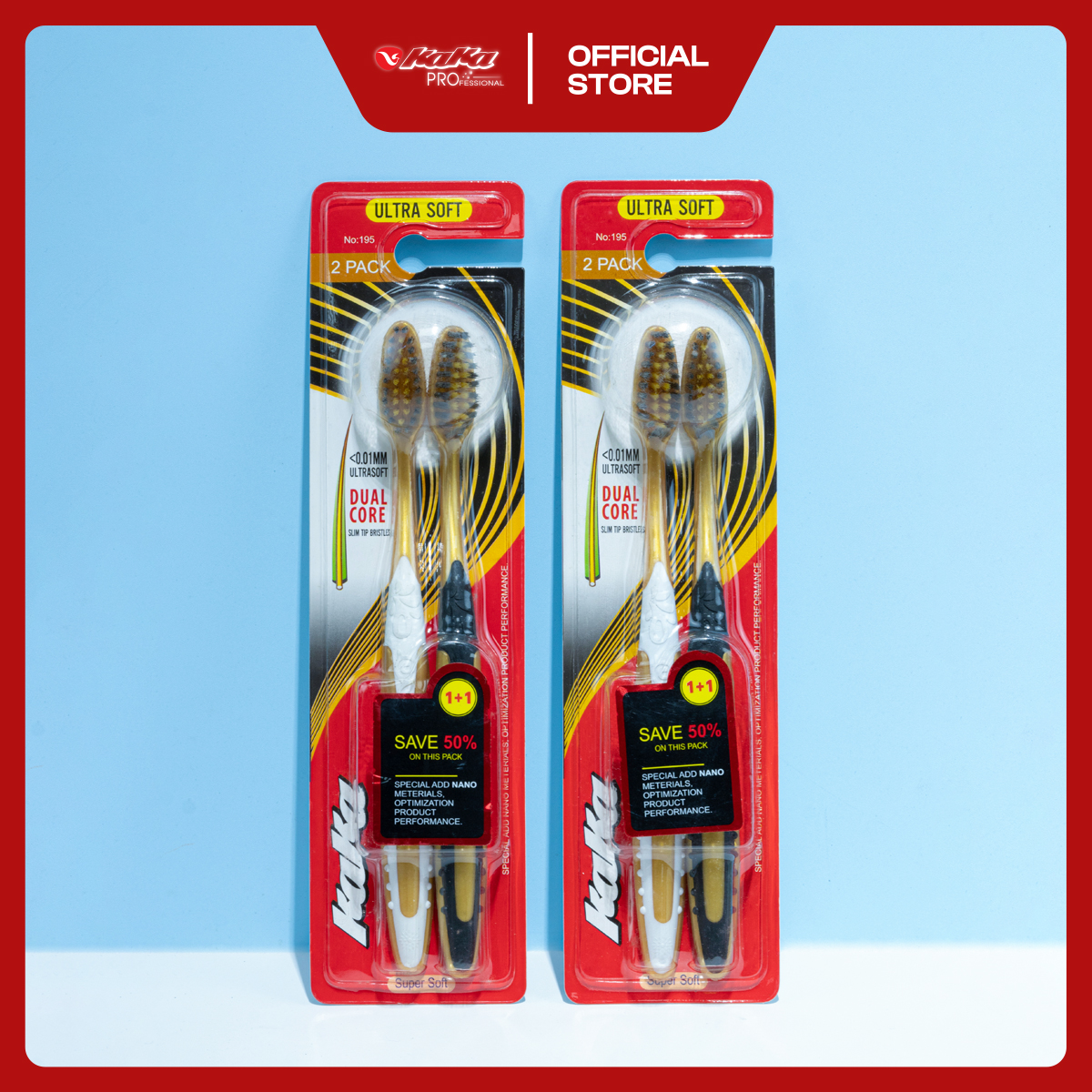 Bộ đôi bàn chải 195 lông siêu mềm mảnh