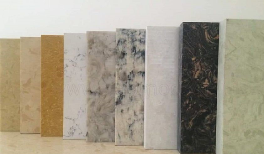 Mẫu đá ốp thạch anh dùng để trang trí bếp