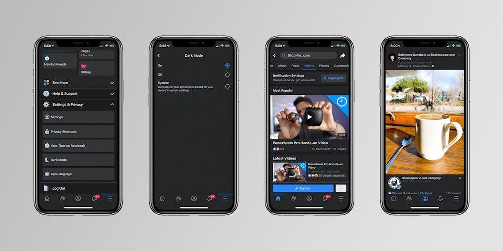 Facebook đã phát hành chế độ Dark Mode trên một vài thiết bị iOS