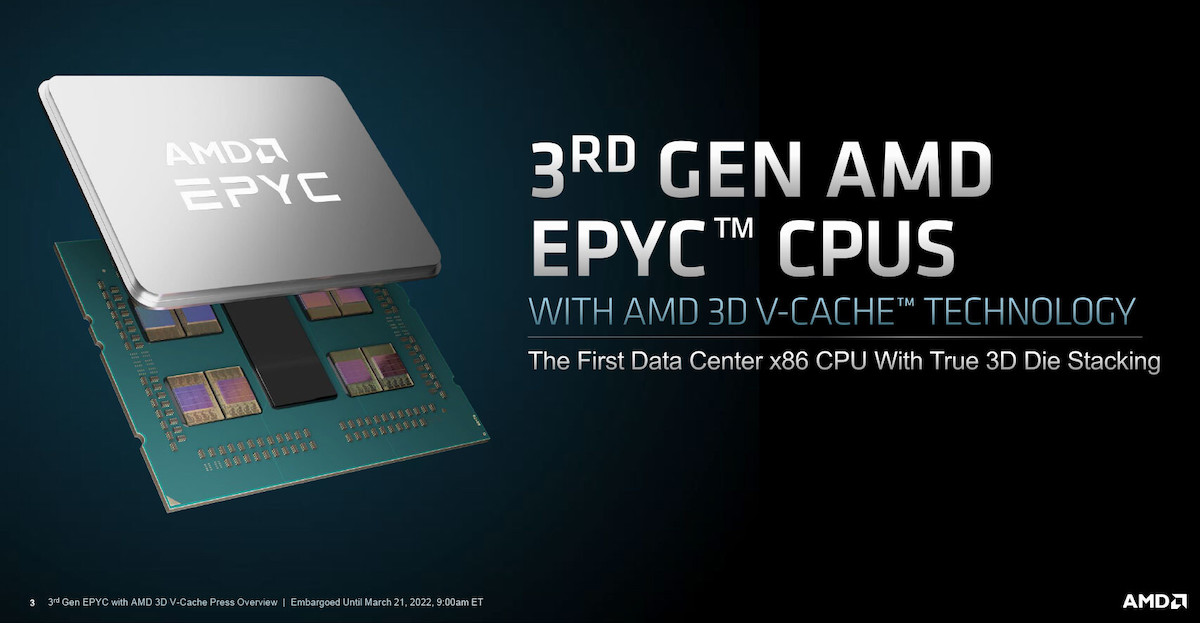 AMD công bố bộ vi xử lý EPYC 7003 thế hệ thứ 3 với Công nghệ 3D Vertical Cache với giá từ 4.000 đến 8.000 đô