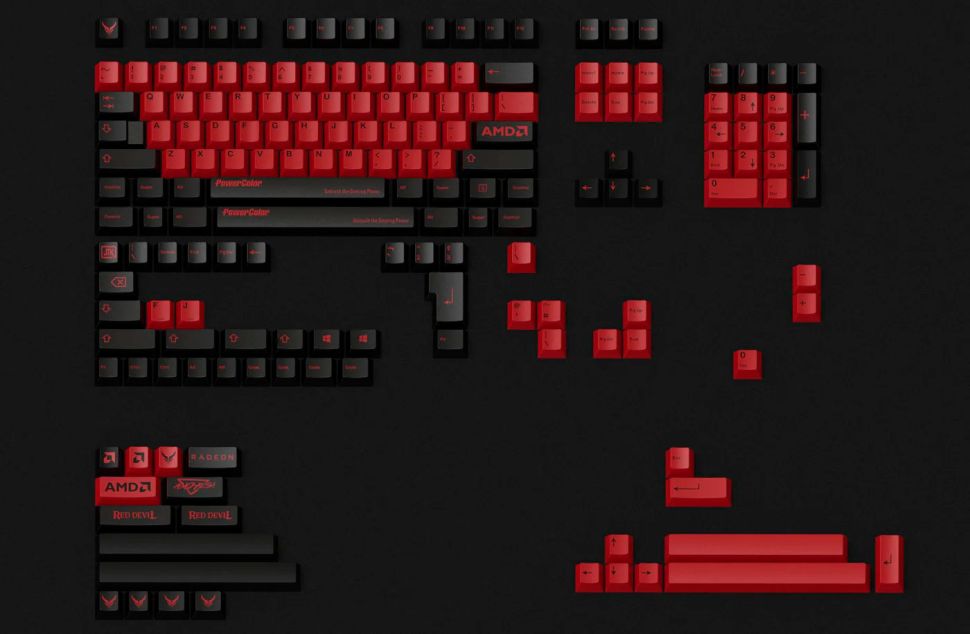 Cùng chiêm ngưỡng 2 bộ Keycap với chủ đề là hãng AMD với phối màu cực kỳ đẹp mắt