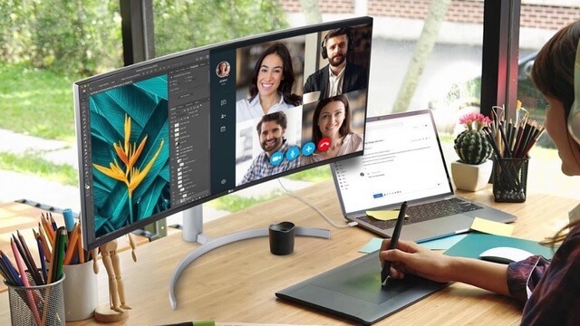 UltraWide hỗ trợ làm nhiều việc trên cùng một màn hình