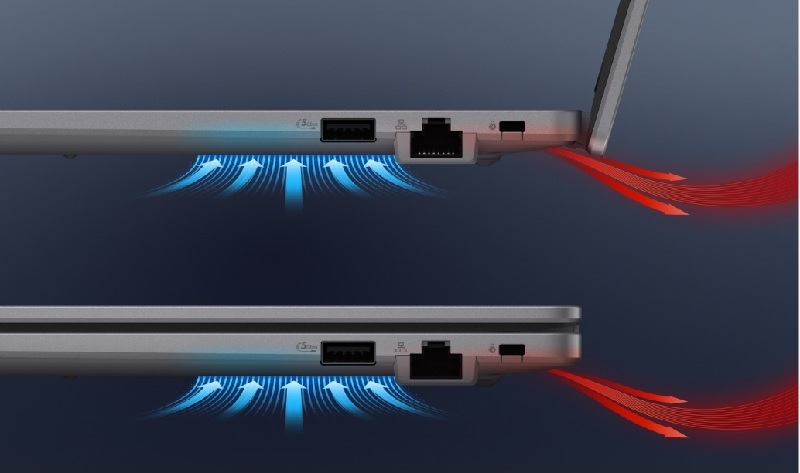 Hệ thống tản nhiệt của laptop Asus Expertbook P1403