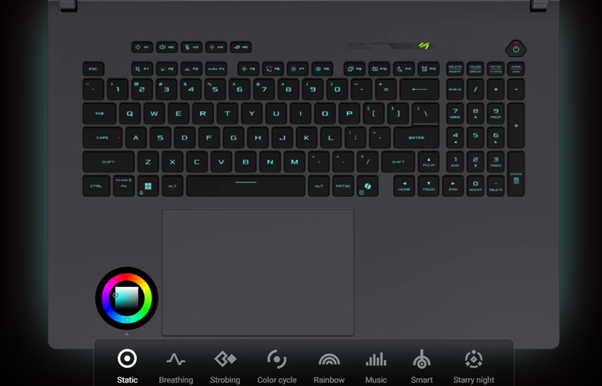 Asus ROG Strix G18 G815 - bàn phím touchpad