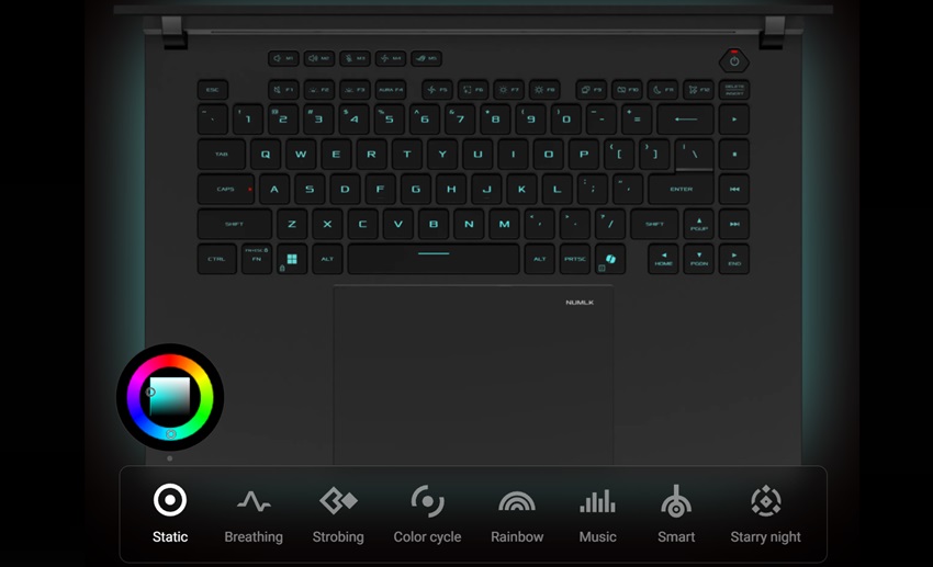 Asus ROG Strix SCAR 16 G635 - Keyborad và Touchpad