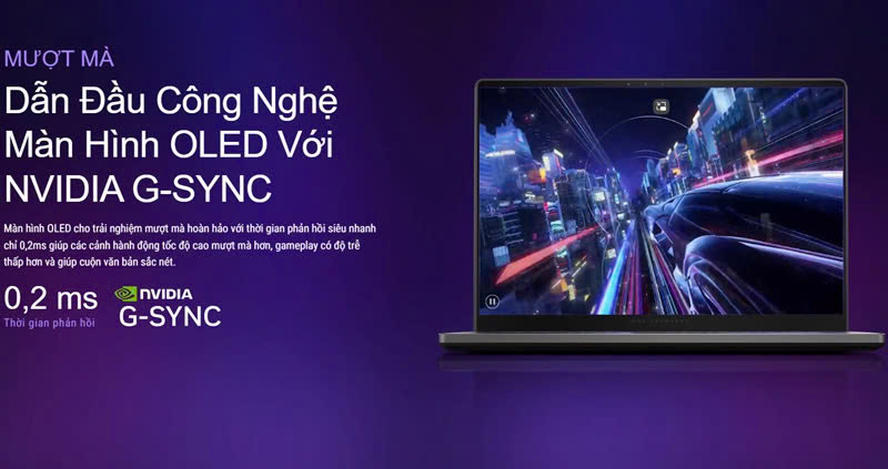 Màn hình của laptop ASUS ROG Zephyrus G14 GA403