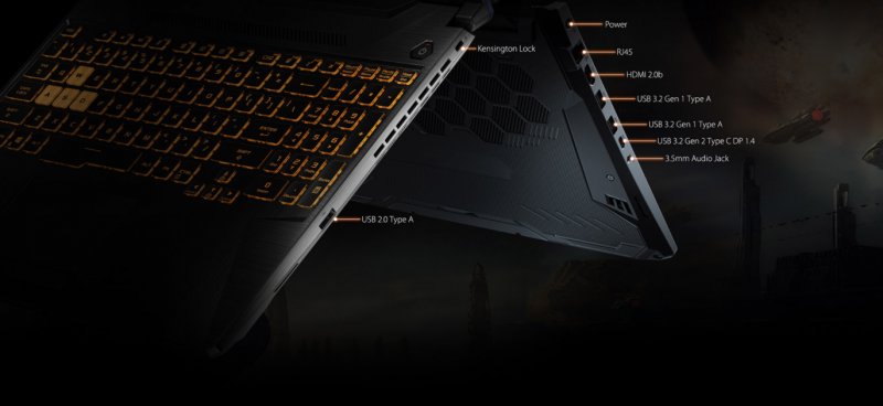 Cổng giao tiếp trên Asus TUF Gaming F15 FX506LI