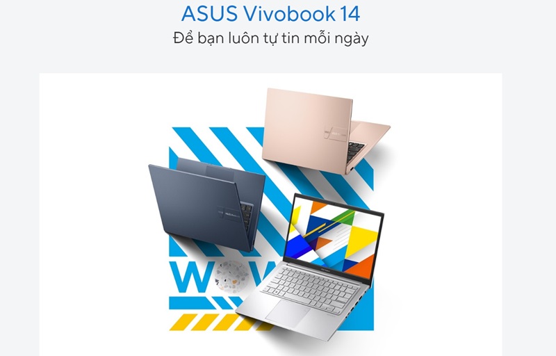 Thiết kế của laptop ASUS Vivobook 14 X1404