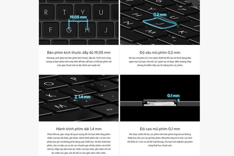 Bàn phím của laptop ASUS Vivobook Go 14 E1404