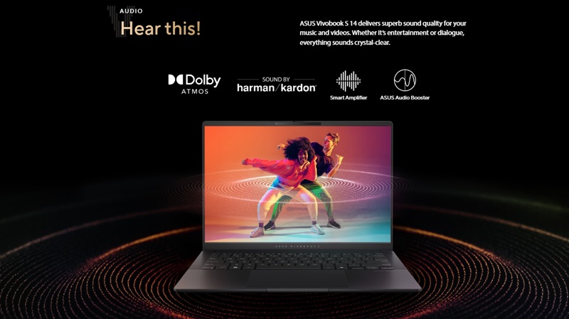 Âm thanh của laptop Asus Vivobook S 14 OLED M5406