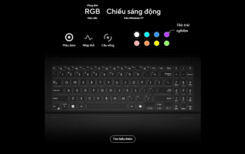 Bàn phím của laptop ASUS Vivobook S 16 OLED S5606