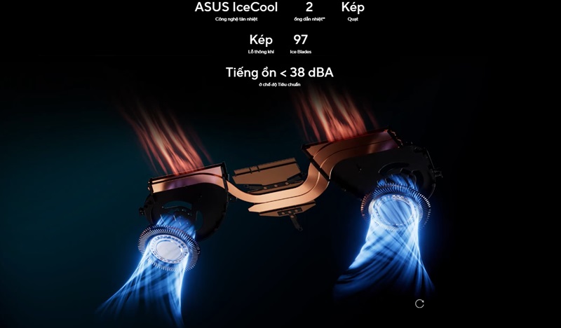 Hệ thống tản nhiệt của laptop ASUS Vivobook S 16 OLED S5606