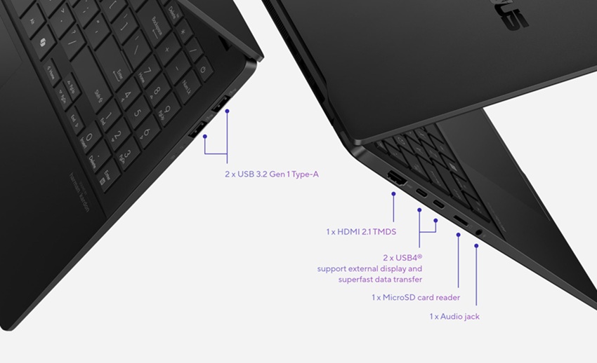 Asus Vivobook S15 OLED Q5507 - cổng kết nối