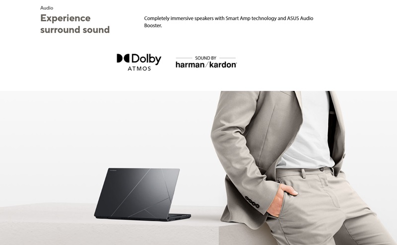 Công nghệ âm thanh của laptop ASUS Zenbook DUO OLED UX8406