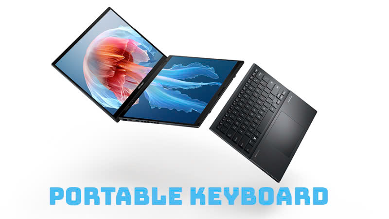Bàn phím của laptop ASUS Zenbook DUO OLED UX8406