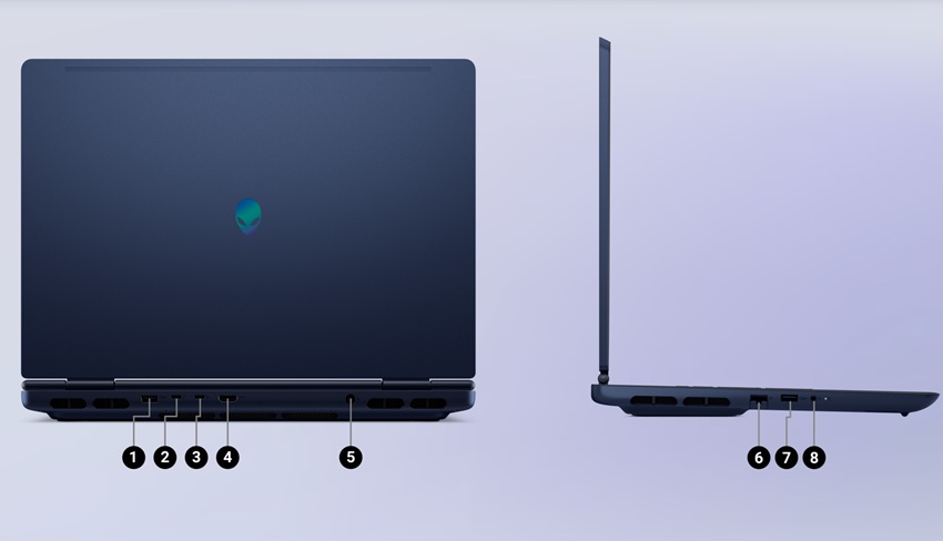 Dell Alienware 16X Aurora 2025 - cổng ngoại vi
