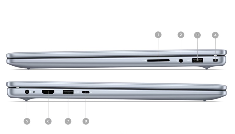 Cổng kết nối của laptop Dell Inspiron 16 5640