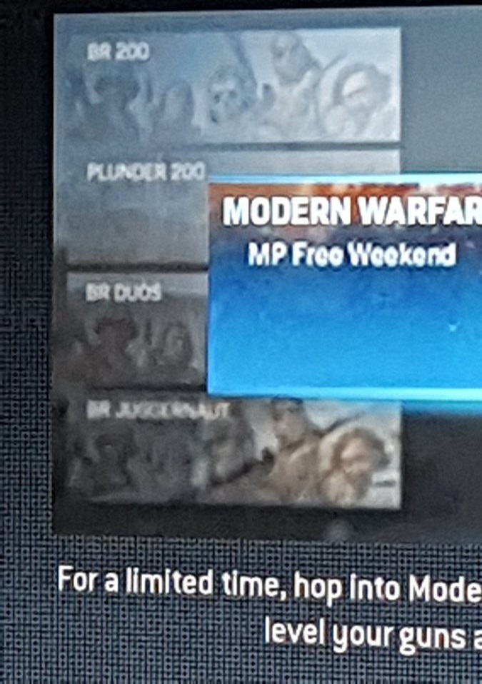 in nhắn quảng cáo được hiển thị cho người chơi miễn phí vào cuối tuần này, danh mục menu trò chơi sắp sửa có sự xuất hiện của tùy chọn Plunder 200 và ‘BR 200