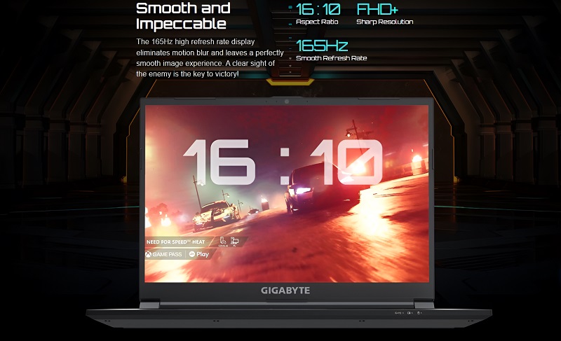 Màn hình của laptop Gigabyte G6