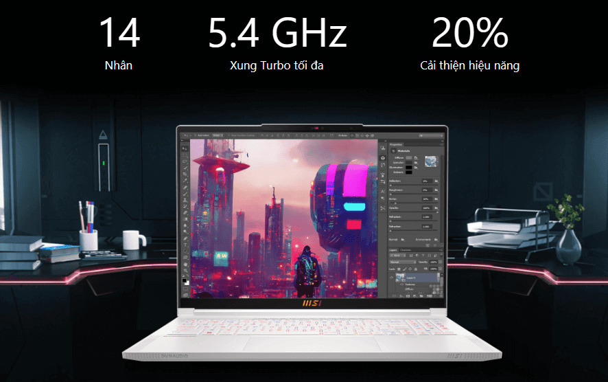 MSI STEALTH 16 STUDIO sở hữu hiệu năng chân thực