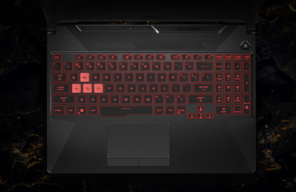 keyboard và bàn phím trên laptop Asus TUF Gaming F15