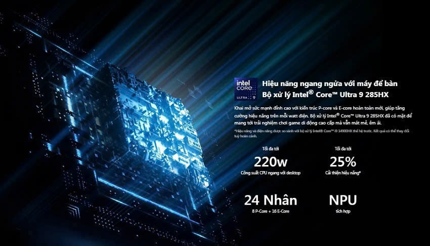 Laptop MSI Titan 18 HX AI A2XW - hiệu năng