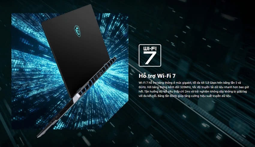 Laptop MSI Titan 18 HX AI A2XW - kết nối không dây