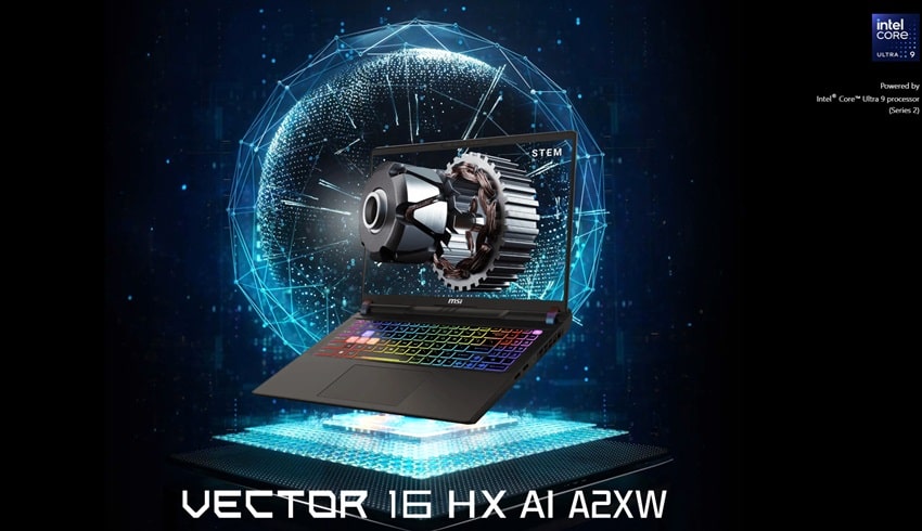 Laptop MSI Vector 16 HX AI A2XW - thiết kế