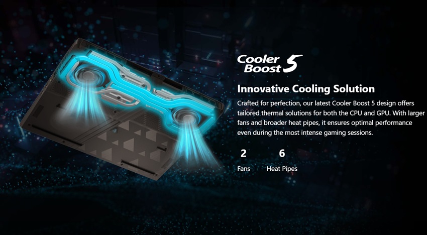 Laptop MSI Vector 16 HX AI A2XW - tản nhiệt