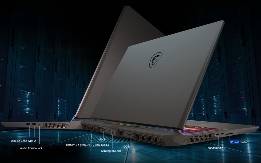 Laptop MSI Vector 16 HX AI A2XW - cổng kết nối