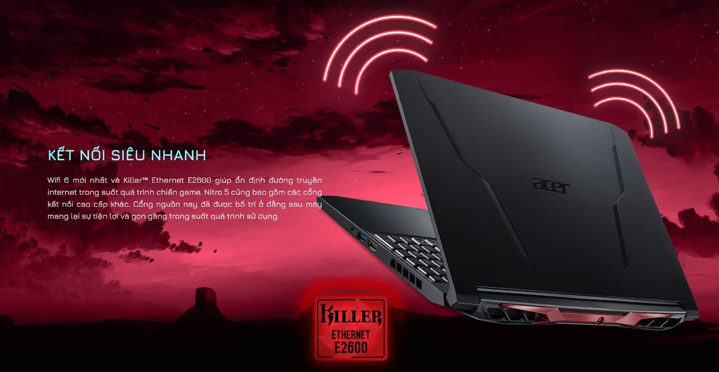 Wi-Fi 6 tốc độ cao, âm thanh DTS:X® Ultra khá xuất sắc