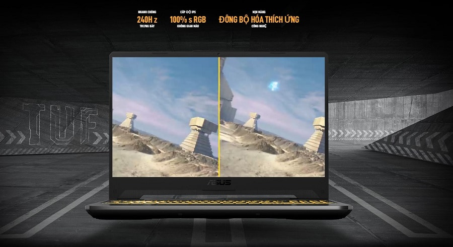 Màn hình 15.6 inch FHD IPS tốc độ lên đến 240Hz