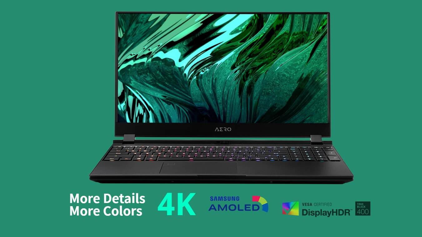 Màn hình 15.6 inch UHD OLED, độ phân giải 4K, viền mỏng, chống chói