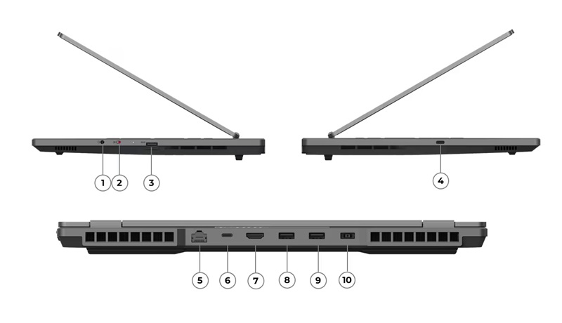 Cổng kết nối của laptop Lenovo Legion 5 15IRX9