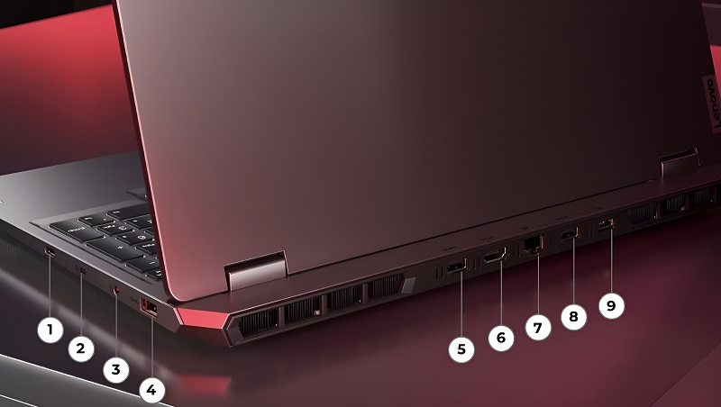 Cỏng kết nối của laptop Lenovo LOQ 15ARP9