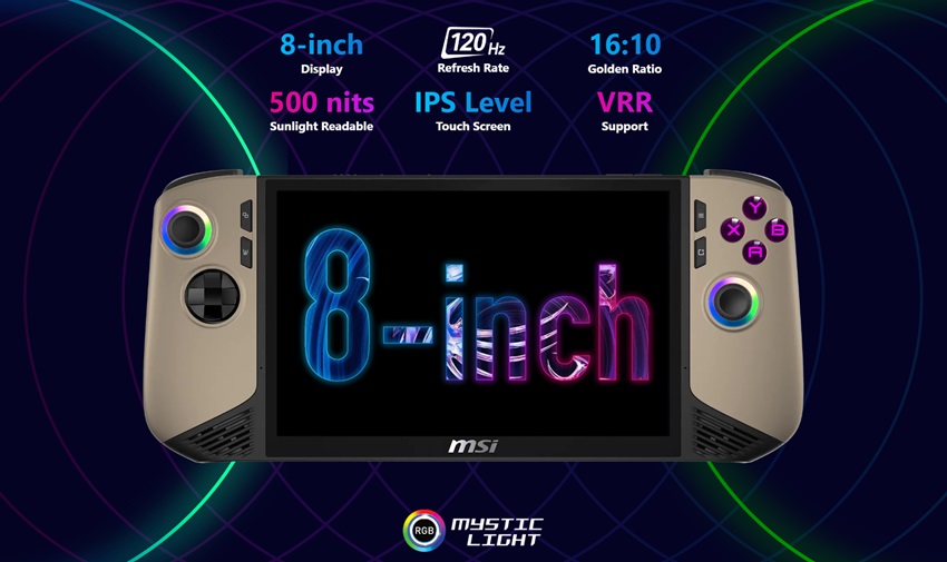 MSI Claw 8 AI+ A2VM - màn hình