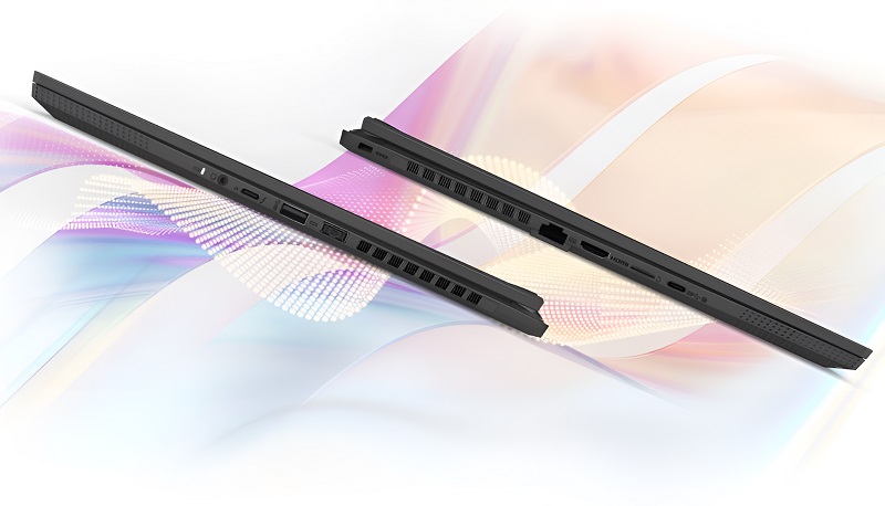 Cổng kêt nối của laptop MSI Creator 16 AI