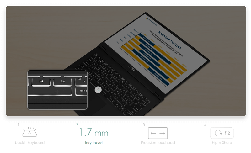 MSI Modern 14 - Keyboard
