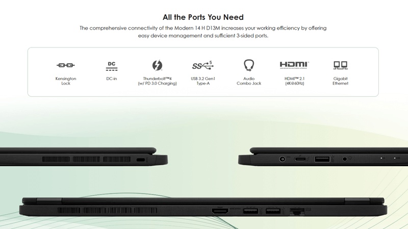 MSI Modern 14 - Port