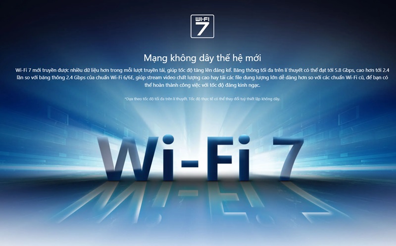 Kết nối Wi-Fi của laptop MSI Prestige 14 AI Studio (ảnh minh hoạ)